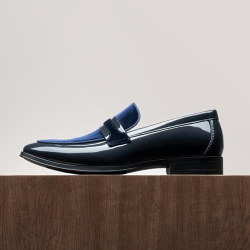Image of Bruno Marc Men's Tuxedo Loafers Slip-on Dress Shoes