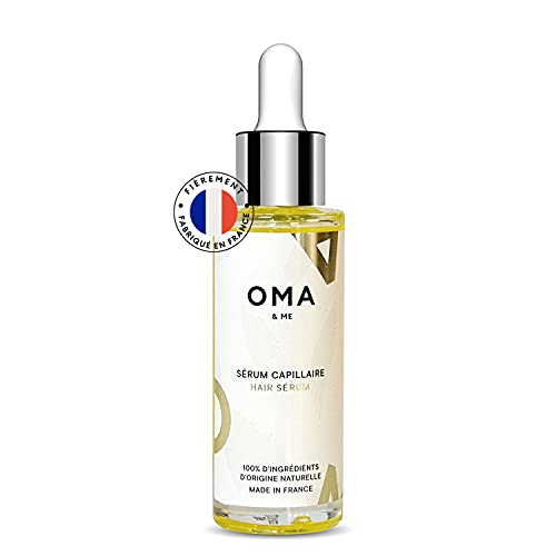 SERUM OMA & ME PARA CABELLO SECO Y DAÑADO | Cuidado Capilar 100% Natural y Orgánico (Argán, Castor, Cártamo, Coco e Inca Mix) | Sin parabenos, sin silicona | Fabricado en Francia (30 ml) Cover