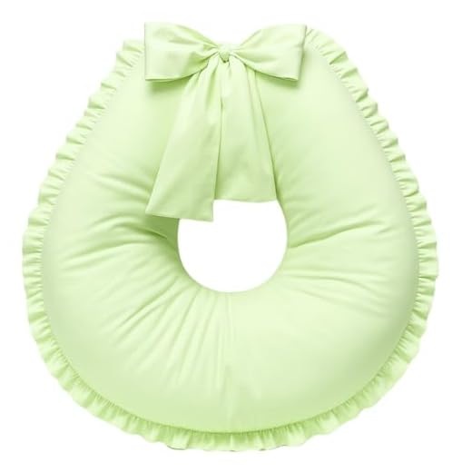 ALMOFADA DE AMAMENTAÇÃO BABADO EXTRA GRANDE 100% ALGODÃO (VERDE)