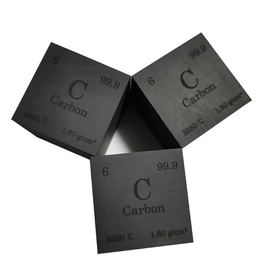 Image of Carbon Cube 38.1mm (1.5 Inch) - High-Purity 99.9% Element Density Block with Right-Angled Edges for STEM Education & Collectors