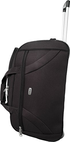 Image of Timus Club Mumbai 65 CM Black 2 Wheel Duffle Trolley Travel Bag for Women and Men