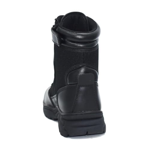 Image of INTAN Mens Military Tactical Work Boots Side Zipper Leather Motorcycle Combat shoes.