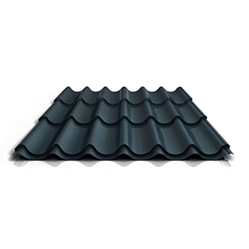Preisvergleich Produktbild Pfannenblech / Ziegelblech / Dachziegelblech / Profil PS47 / 1060RT / Material Stahl / Stärke 0,50 mm / Beschichtung 80 µm / Farbe Anthrazitgrau