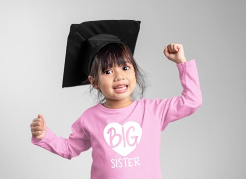 Image of Big Sister Shirt Heart Big Sister Announcement Shirt Toddler Girl Promoted Outfit Baby Girls tee
