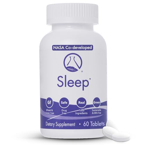 Nugevity Sleeping Aid Supplement - Natural Sleep Supplement Tablets with Valerian Root, Passionflower, Magnesium, Melatonin, Soothing Herbs for Relaxation and Sleep - NASA Technology, 60 ct