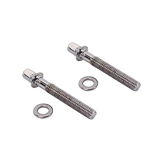 6 piezas de tornillos de montaje para tensores de tambor con arandelas, sujetadores de acero inoxidable para accesorios de caja, bombo y batería, piezas de repuesto esenciales para músicos miniatura 6