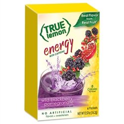 True Citrus True Lemon (Energy Drinks) Wild Cherry Cranberry & Wild Blackberry Pomegranate 2 Boxes Each Flavor (4 Boxes Total), 24Ct Instant Powdered Drink Mix Packets Total thumb #6