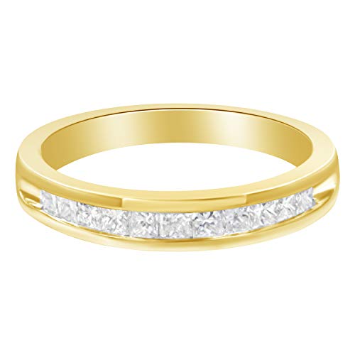 Original Classics 18K Yellow Gold Princess-cut Diamond Ring (1/2 Cttw, G-H Color, I1-I2 Clarity) - Size 7-1/2
