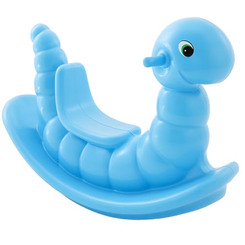 BE PLACE KIDS Gangorra Infantil Minhoquinha – Brinquedo Educativo de Plástico Resistente – Para Meninos e Meninas – Cores Sortidas (azul claro)