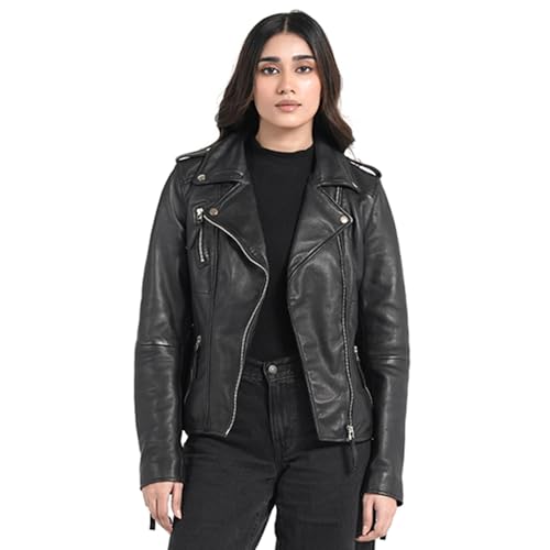 STREGA Leather Jacket Women Lambskin Leather Motorcycle Jacket - Real Leather Moto Jacket for Women2