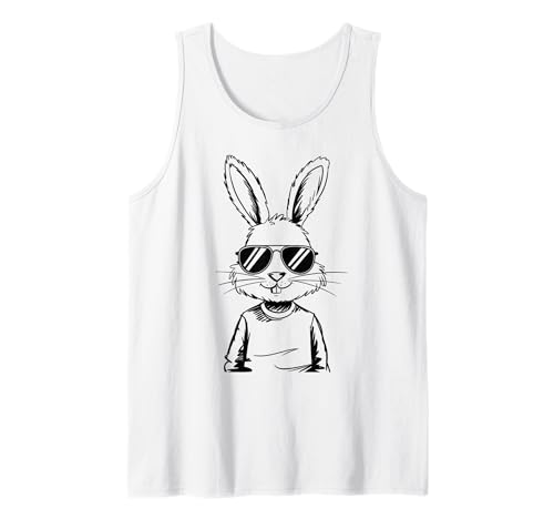 Rabbit Sunglasses Bunny Egg Hunt Easter Day Men Women Kids Débardeur
