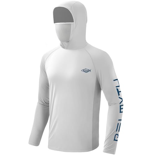 Palmyth Fishing Shirts for Men Long Sleeve UPF 50+ Sun Protection Fishing Hoodie with UV Vented Neck Gaiter2