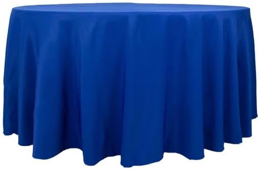 Miniatura 3 de Tableclothsfactory Mantel redondo de poliéster de alta calidad sin costuras de 120 pulgadas, de grado comercial, para banquetes de boda,
