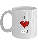 Playful Fox I Love Peli Coffee Mug With Name Peli Mug Birthday Gifts for Peli Cup 11oz PFX42B