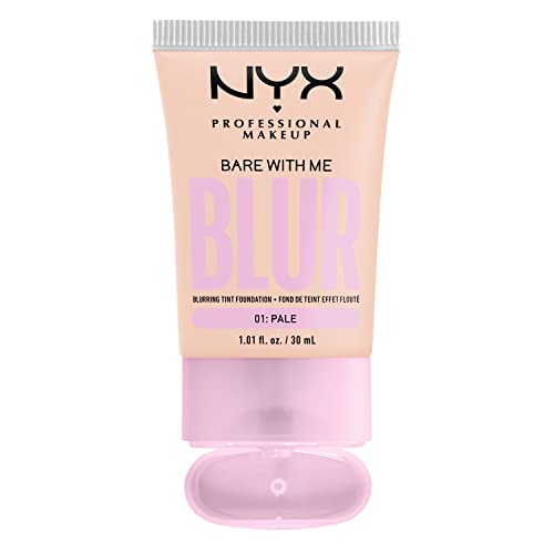 NYX Professional Makeup Fond de Teint Effet Flouté Bare With Me Blur Couvrance Moyenne Fini Naturel Niacinamide Matcha & Glycérine Hydratation Jusqu'A 12H Teinte : Pale 01 - vue 8