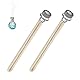 2 Stück Duftlampe Docht mit Katalytischem Brenner, Öllampe Ersatzdocht Katalytische Öllampen Ersatz-Docht Dochtdiffusor Öllampen-Ersatzdocht Lampe Ersatz Docht für Diffusor Aromatherapie, 18mm Silber