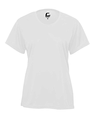 Badger Sport C2 White Ladies Medium Short Sleeve Wicking Tee