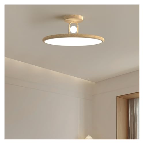 Lustre plafonnier en bois LED D40cm luminaire de plafond 3 couleurs