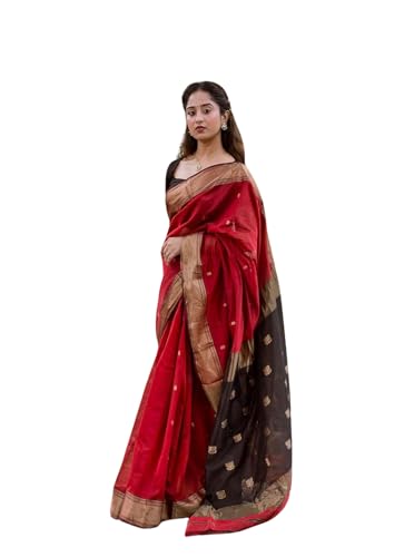 Soft Silk Saree with Contrast Rich Border and Tassels Traditional Wear Saree with Designer Pallu & Unstitched Blouse
