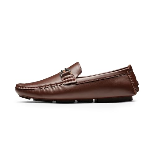 Bruno Marc Men's Driving Penny Loafers Casual Slip-on Moccasins Shoes,Size 7,Brown,HUGH-01