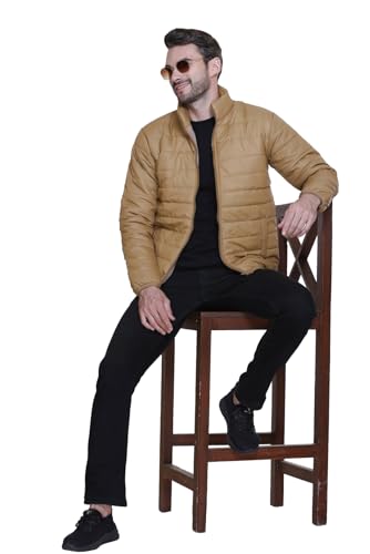Image of Sanhok Mens Waterproof Imported Polyester Trendy Lightweight Stylish Regular Fit Standard Length Full Sleeve Zipper Jacket for Winter Casual Wear