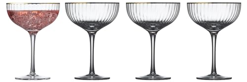 Set de 4 copas de cóctel Palermo Gold Lyngby Glass