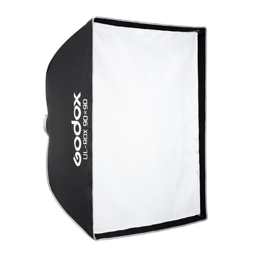 Godox UL-Box 90x90 cm / 35x35 Pulgadas Softbox Cuadrada, con Difusor y Rejilla, Montura Bowens, Instalación Rápida - para Fotografía de Retratos y Producto