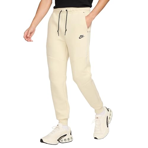 Nike Tech Men's Fleece Joggers (HV0959-234, Light Khaki/Black) Size X-Large