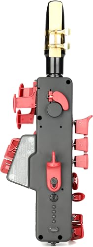 Image of Travel Sax 2 (Red Brick) - Compact Digital Saxophone for Silent Practice Anywhere | Lightweight Electronic Sax with Real Alto Mouthpiece, Built-in Speaker, Bluetooth MIDI /Audio, USB-C, 70+ Internal