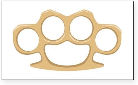 CafePress Brass Knuckles Rectangle Car Bumper Magnet