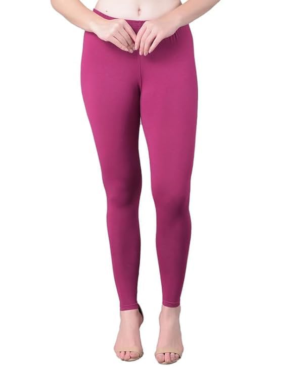 Image of Women Cotton Solid Belt Ankle Length Legging Four Way Lycra Leggings