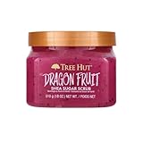 Tree Hut Dragon Fruit Shea Sugar Scrub, Exfoliating, Hydrating & Moisturizing Body Scrub with Shea Butter & Nourishing Essential Oils, Smooth & Soften Skin, 18 oz