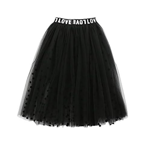 SXSHUN Falda Larga de Tul de Niña para Boda y Ballet, Cintura Alta Cover