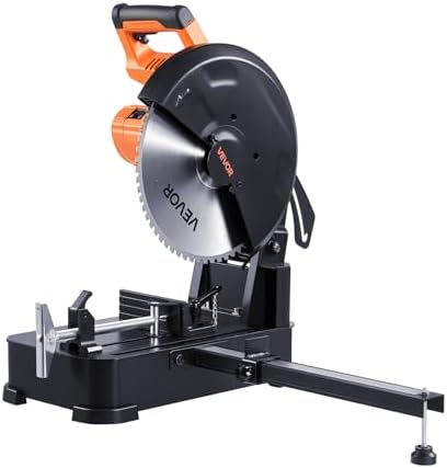 VEVOR Chop Saw, 14-inch Stainless Steel Cold Cut Blade, 3500 W Powerful Brushless Motor, 750-1200 r/min Adjustable Speed, Metal Cutting Chop Saw for Metal Square and Flat Tubes, Steels (240V/60HZ)