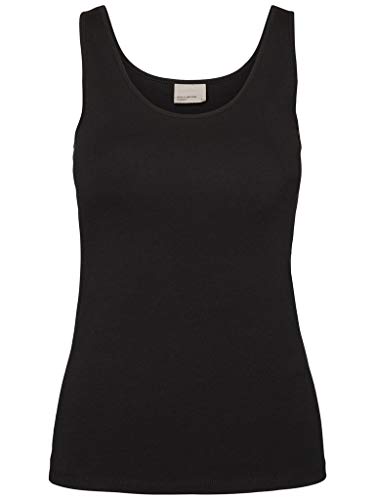VERO MODA Vmmaxi My Soft Uu linne noos topp för kvinnor, Svart, M