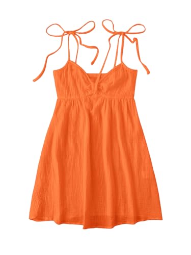 Image of SOLY HUX Women's Summer Cami Sun Dress A Line Tie Shoulder Y2k Cute Casual Short Mini Beach Babydoll Dresses