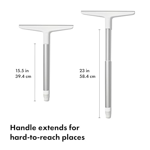 Image of OXO Good Grips Aluminum Extendable Squeegee, Adjustable Shower Squeegee for Glass Doors, 15.5 in /39.4 cm to 23 in /58.4 cm (Pack of 12)