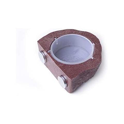 WANGCL Reptile Feeder Bowl, Durable Reptiles Pet Feeder Bowl Food Dish Suspension Type for Lizard Chameleon Spider Crested Gecko(Brown) Cover