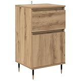 vidaXL Vitrina con cajón Roble Artesanal 40 x 35 x 70 cm, Moderno aparador Rectangular, Unidad Resistente, cajones amplios, Mueble para Sala, Madera, Patas de Hierro