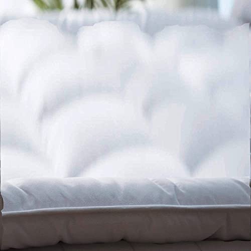 Twin Mattress Topper Soft Brushed Fabric 39X75 Quilted Down Alternative Anchor Band 4 Corner Elastic Protector Enhancer Extra Deep Fits 20 Inches Soft White Bed Cover #TOP3
