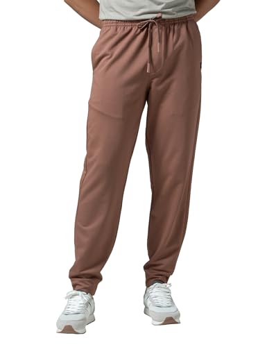 Image of DAMENSCH Men Mid Rise Regular Fit Cotton Blend Solid Moisture Wicking Antimicrobial Zipper Pocket Super Comfortable Baby Terry Lounge Joggers