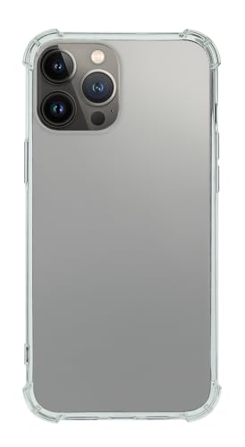 QUITECO Cover Trasparente per iPhone 13 Pro, Custodia Resistente in TPU, Anti Urto con Angoli Rinforzati, Protezione Bordi e Antigraffio