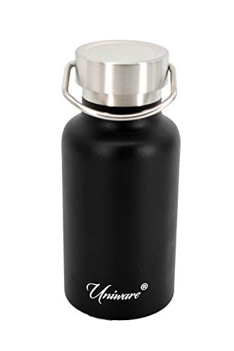 Uniware Houseware Black Vacuum Flask, 350 mL, 2.9 x 2.9 x 6.4 inches