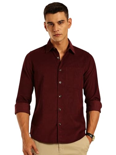 Image of Thomas Scott Men's Cotton Slim Fit Premium Corduroy Casual Shirt