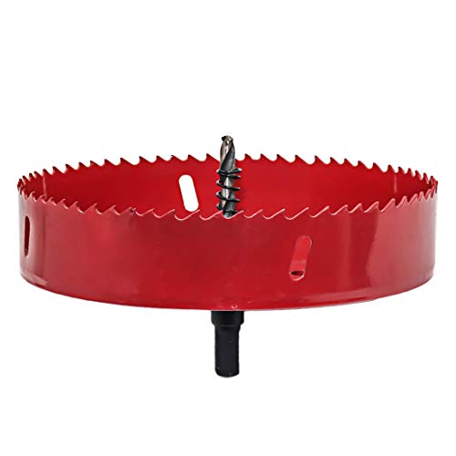 LC LICTOP 160mm/6.3'' BI -Metal Wood Hole Saws Bit Tooth Cutting for Cornhole Board Metal Plastic Fiberboard - Thumbnail 2