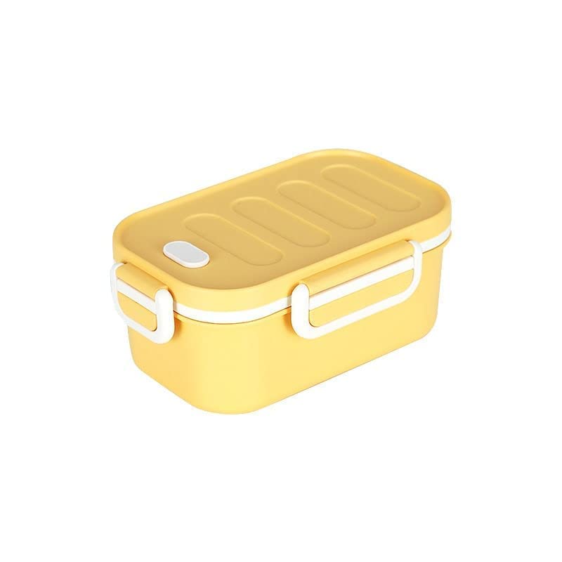 Image of Mayatra's Double Layered Lunch Box | | Leak Proof | Tiffin Box with Handle | for Women and Men Office, Kids to School Easy to Carry| 1000 ML (Yellow)
