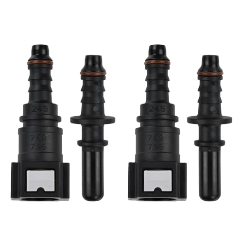 2 Piezas Coche de Combustible de La Manguera Del Tubo de Acoplador, 7.89mm a 8mm Recto Coche Combustible Manguera Rápida Liberación Conector, Accesorio Adaptador de Manguera de Combustible