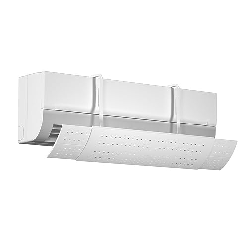 エアコン風よけ 壁掛け式 エアコンルーバー エアコン用カバー 風向き調整板 風除け 暖房 冷房 多機種対応 簡単取り付け(60-110cm 1枚入り)