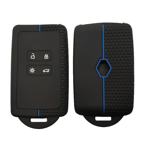 Lot de 2 Coques de clé de Voiture pour Renault Clio Megane Koleos Kadjar Kangoo Twingo Talisman Captur Espace Dacia Duster Coque- Coque de clé en Silicone -...