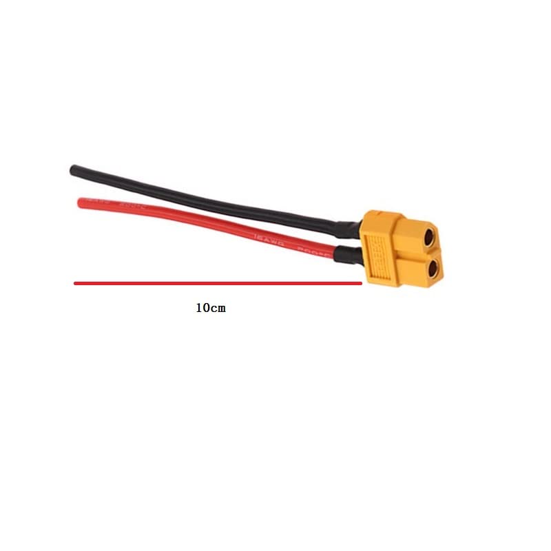 2 Paar XT60 Stecker Männlich/Weiblich mit 10cm 14AWG Silikonkabel | Hochtemperatur-Beständig | Wasserdichte RC Steckverbinder für Lipo Akku, Drohnen, Modellbau & RC Fahrzeuge – Bild 5